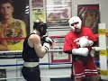 Donald Camarena and Ricky Hatton sparring