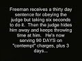 Sponsor: http://RidleyReport.com - Keene, New Hampshire District Court Judge Edward Burke decides to start yelling within a minute of entering his courtroom.  What sets him off?  A man STANDING while he enters....then taking six seconds to follow a sit-down order.  Ian Freeman - a civil disobedience activist on trial over minor code violations - received 30 days jail for this infraction alone.   The video was shot 11/14/08 by the pool photog from http://candid-world.com and first uploaded by me 11/15/08.First 3 min of raw vid:http://www.youtube.com/watch?v=RlcT-3niVesIf you want to help you can write the defendant:Ian Freeman Bernard c/o Cheshire County DOC 160 River Road Westmoreland, NH 03467 The story's almost on the front page of Digg but needs your help: http://digg.com/odd_stuff/90_days_in_prison_for_refusing_to_standIf you wish to commission an ad like the one in this video...the cost as of 11/08 is three cents per video view.  But views beyond the 1st week are free, and your link in the video descrip is free.  Give me a shout through this site, or e-mail me:  RidleyReport at... live period com Additional Keywords: free state project libertarian court prison jail henry david thoreau government talk radio rush limbaugh al franken neal bortz neil keene alex jones john lynch free talk live ian freeman bernard julia live free or die penn and teller jillette mark edge dave ridley report ridleyreport  westmoreland freedom civil disobedience mahatma gandhi martin luther king jr. joe the plumber sarah palin john stossel ayn rand judge police abuse .... Please thank our sponsor by visiting ...... RIDLEYREPORT.COM