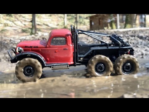 6x6 RC Car MUD OFF Road - Dodge Power Wagon - RC Crawler vs Mud