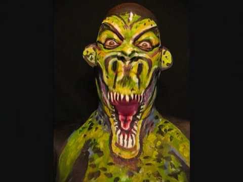 how to face paint a t-rex