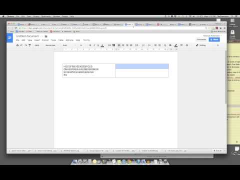 how to create columns in google docs