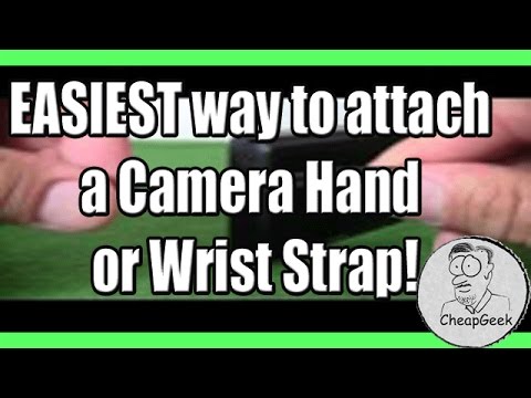 how to attach the strap on a canon camera