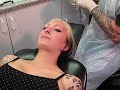 F3tish kitten getting her eyebrows tattooed