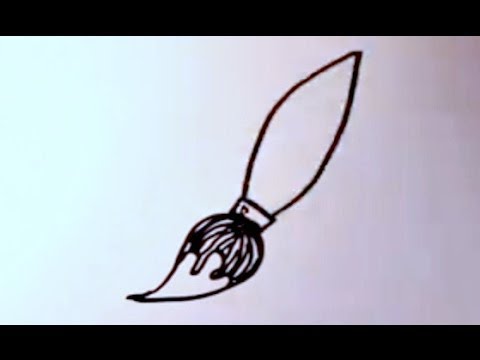 how to draw a paint brush