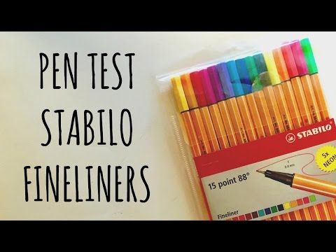 PEN TEST | Stabilo 15 point 88 Fineliner Pens