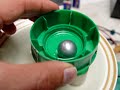 Three spheres were tried in this test, aluminum foil, solid ball of aluminum and a brass sphere. The spinning magnet is a one inch neo spinning above a Bedini coil.