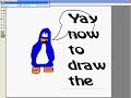 How to draw a Club Penguin penguin and puffle in MS Paint