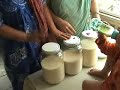 Playing Milk Bottle Drum Playing Milk Bottle Drum