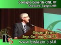 Intervento G.Faverin neo Segr.Gen.Agg.CISL FP a Cons.Gen.