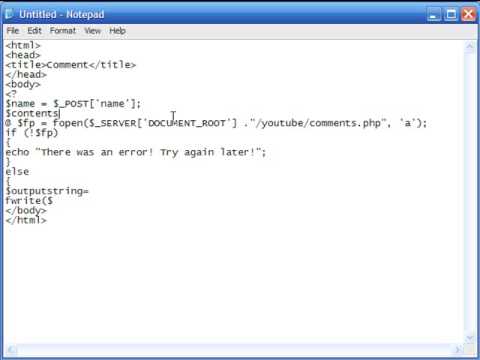 PHP Tutorial : Making a comment system without SQL. PHP Tutorial : Making a comment system without SQL.