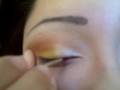 halloween: candy corn inspired makeup