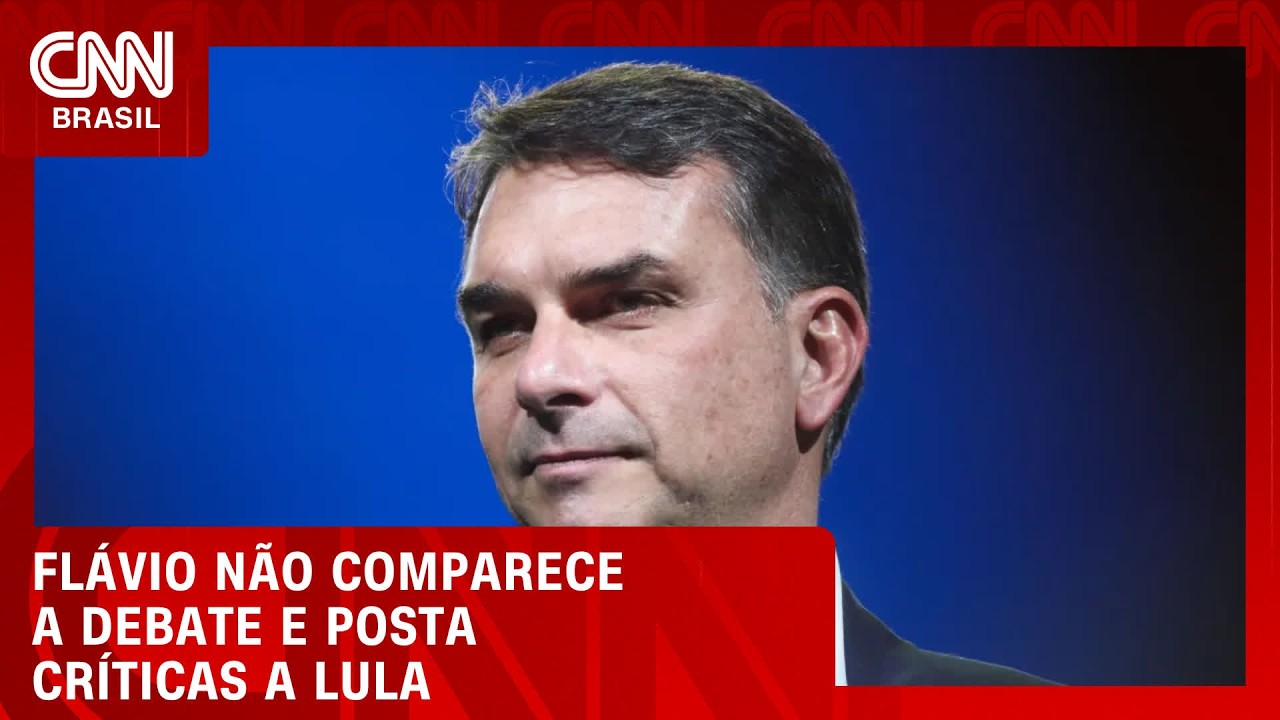 Ausente em debate, Flávio posta críticas a Lula e explora caso Lulinha | BASTIDORES CNN