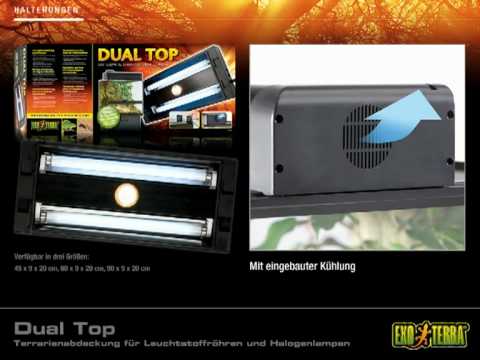 EXO TERRA  Dual Top - Terrarienabdeckung für Leuchtstoffröhren und Halogenlampen