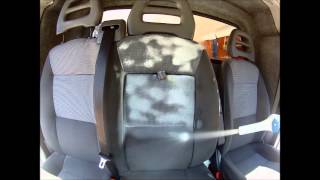 Interior car cleaning with dry ice, without chemicals or water