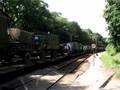 MILITARY FREIGHT TRAIN WITH TRUCKS AND SUV,S!!!!!!!!!!!!!!!!