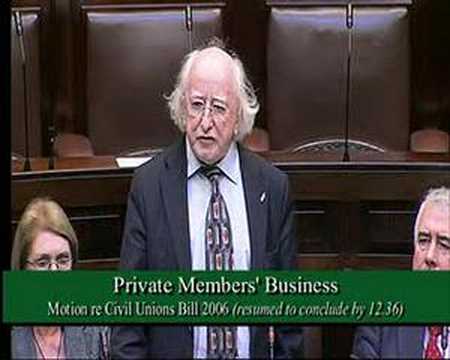 Civil Unions Bill - Michael D. Higgins