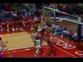 Larry Bird behind the backboard unbelievable shot