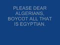 BOYCOT OF EGYPTIANISM