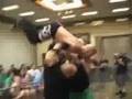 Funny Bone breaks his leg (botch)