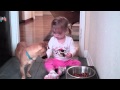 Baby Bailey Feeds Puppy Kippa on Their First Day Together