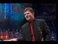 cherubic 17 year-old julian bliss (a protegee of sabine meyer) plays the mozart clarinet concerto, on basset clarinet. 

with jiri belohlavek conducting the bbcso. oh, and queen elizabeth ii in attendance :o

iii rondo (allegro)

well it looks like he gets the royal seal of approval from her majesty at the end :)