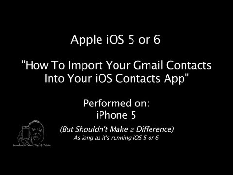 how to sync gmail contacts to iphone