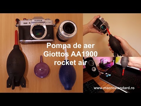 Click aici pentru vizualizare Prezentare Pompa de aer Giottos AA1900 (rocket air) pentru suflat praful de pe aparatul foto Prezentare Pompa de aer Giottos AA1900 (rocket air) pentru suflat praful de pe aparatul foto