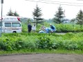 目前で交通事故