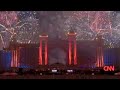 Dubai Fireworks In Front Of Stars