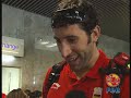 Llegada de la selecci�n a Barajas