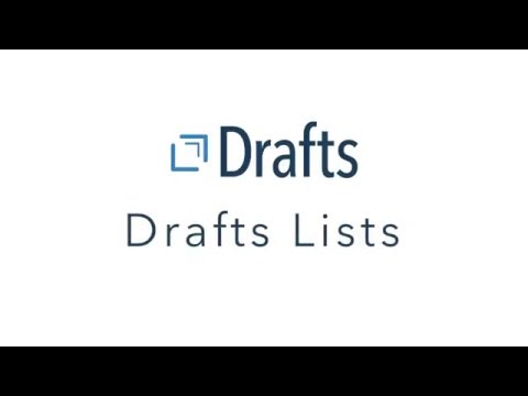 Drafts Lists | Getting to Know Drafts with David Sparks