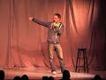 comedian kyle smith performs in isla vista. some people say it's not polite to discuss politics and religion, but fuck them, they're not holding a microphone.