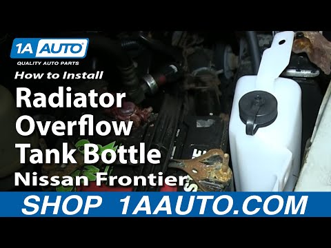 How To Install Replace Radiator Overflow Tank Bottle 1999-04 Nissan Frontier