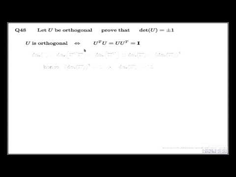 how to prove orthogonal matrix