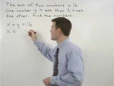 Systems of Equations Word Problems Video