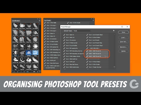 How to organise Tool Presets (TPL) in Photoshop