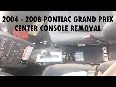 2008 Pontiac Grand Prix Center Console Removal