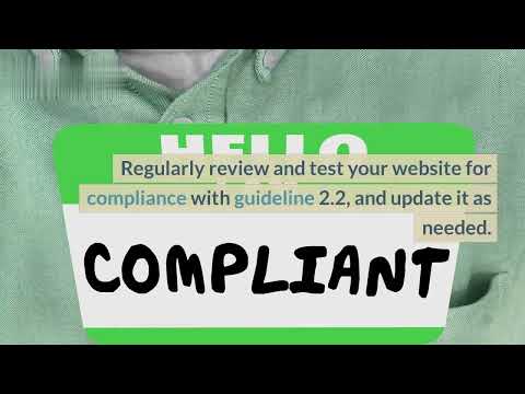 How to implement WCAG2.1 guideline 2.2 Enough Time