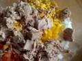 SALADE DE RIZ AU THON AU CINQ PARFUM ,GINGEMBRE ET ANETH .