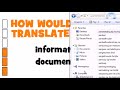 DUTCH TRANSLATION QUIZ = informatie en documentatie