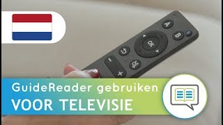 GuideReader gebruiken - Voor televisie