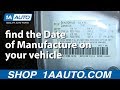 Video for find vehicle date of manufacture