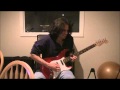 Guitar shredding on funk metal