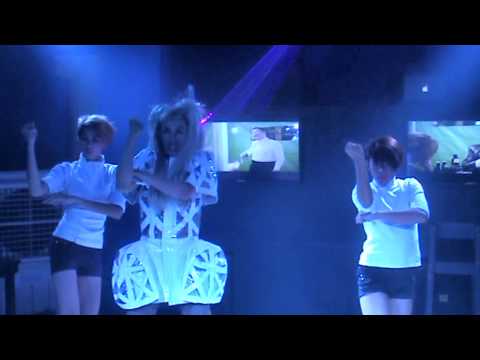 the born this way ball - Lady Gagita performing Bad Romance BTW Ball version at Stratosphere Superclub, San Pedro, Laguna wearing Lady Gaga's Seoul, Korea BTWBall Hair,