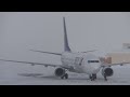 【Full HD】 雪の旭川空港 Skymark Airlines B737-800 Takeoff Snow Operation's @Asahikawa 旭川