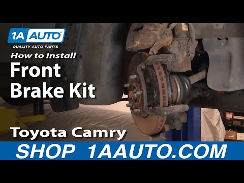 How to Install Replace Front Disc Brake Pads Rotors Toyota Camry 92-96 1AAuto.com