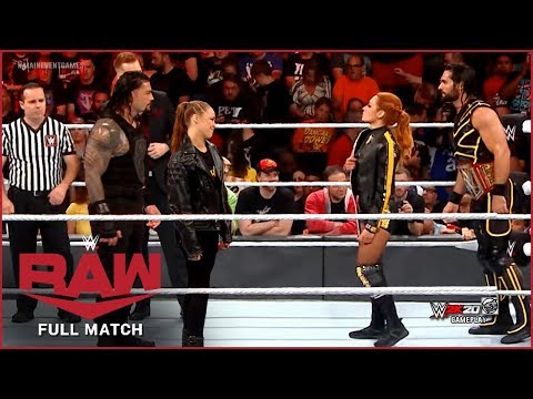 FULL MATCH - Roman Reigns & Ronda Rousey vs. Becky Lynch & Seth Rollins