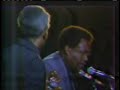 the jimmy rogers blues band featuring big walter horton, left hand frank craig, and sp leary, perfoming at the 1979 mexico city blues festival.