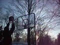 dunking a basketball