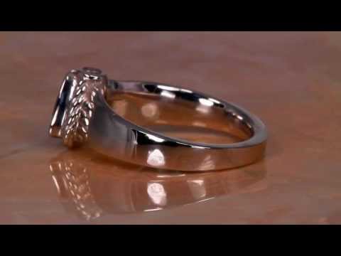 Christopher Michael Designed Trilliant Tanzanite Ring With Diamond